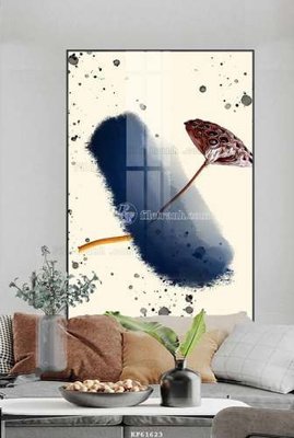 Hình ảnh file gốc in trần nhà File tranh hiện đại pha lê gương KF61623