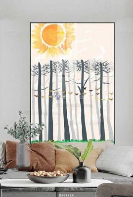 File in trần File tranh hiện đại pha lê gương KF61629 (file gốc) xuyên sáng