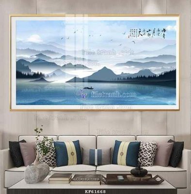 File tranh PSD File tranh hiện đại pha lê gương KF61668 chất lượng cao