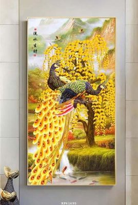 File tranh File tranh hiện đại pha lê gương KF61695 (gốc) chủ đề động vật