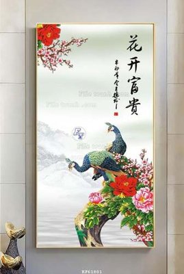 File in trần File tranh hiện đại pha lê gương KF61801 (bản gốc) 5D