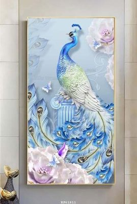 File ảnh File tranh hiện đại pha lê gương KF61811 (gốc) in decal dán tường