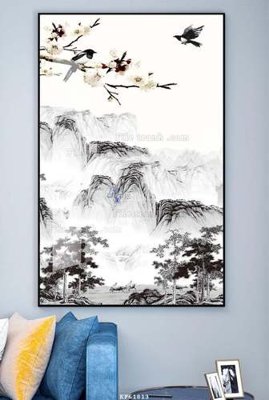 File gốc File tranh hiện đại pha lê gương KF61813 (trang trí) phòng làm việc