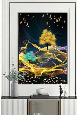 Tải file gốc File tranh hiện đại pha lê gương KF61871 (bản PSD) còn layer