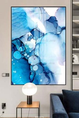 File in trần File tranh hiện đại pha lê gương KF61976 (bản gốc) mây trời