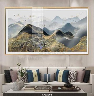 File tranh File tranh hiện đại pha lê gương KF62004 (file gốc) chủ đề phong thủy