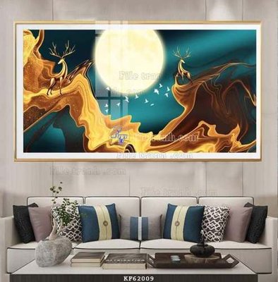 File gốc File tranh hiện đại pha lê gương KF62009 (in tráng gương) sang trọng