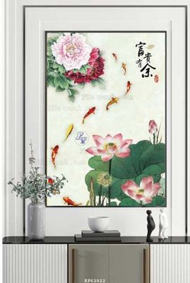 Ảnh gốc file in lụa File tranh hiện đại pha lê gương KF62022 chi tiết