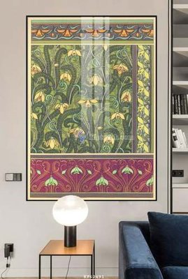 File in lụa File tranh hiện đại pha lê gương KF62491 (hoa văn) File tranh hiện đại pha lê gương KF62491