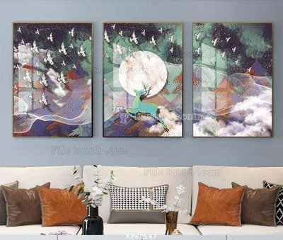 File gốc File tranh hiện đại pha lê gương KF62547 (ảnh chi tiết) để in ấn