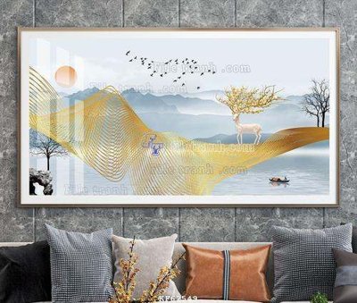 File gốc File tranh hiện đại pha lê gương KF62549 (PNG) trong suốt (transparent)