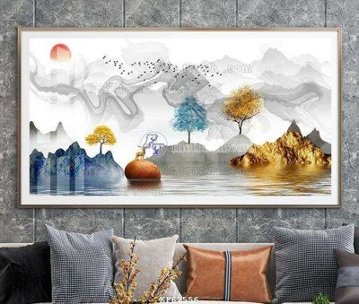 File tranh gốc File tranh hiện đại pha lê gương KF62556 (bản quyền) file PSD