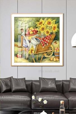 File in ấn File tranh hiện đại pha lê gương KF62619 chuyên nghiệp