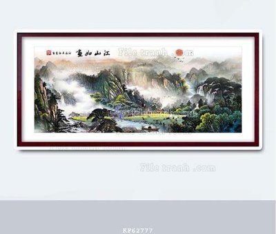 Hình ảnh file gốc in trần nhà File tranh hiện đại pha lê gương KF62777