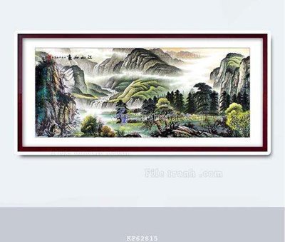 File in lụa File tranh hiện đại pha lê gương KF62815 (phong cảnh) File tranh hiện đại pha lê gương KF62815