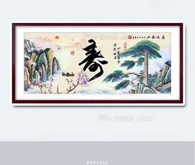 File ảnh File tranh hiện đại pha lê gương KF62823 (gốc) in decal dán tường