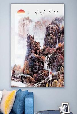 File in lụa File tranh hiện đại pha lê gương KF62832 (phong cảnh) File tranh hiện đại pha lê gương KF62832