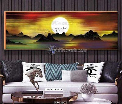 File in lụa File tranh hiện đại pha lê gương KF62971 (tân cổ điển) File tranh hiện đại pha lê gương KF62971