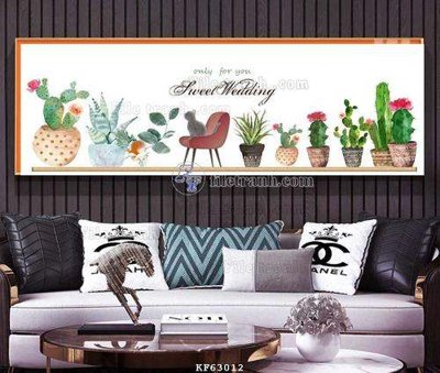 File tranh File tranh hiện đại pha lê gương KF63012 (bản gốc) in lụa 5D