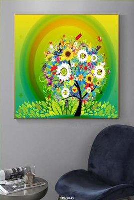 File gốc File tranh hiện đại pha lê gương KF63045 (chuẩn màu) cho in offset