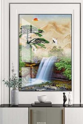 File in ấn File tranh hiện đại pha lê gương KF63136 chuyên nghiệp