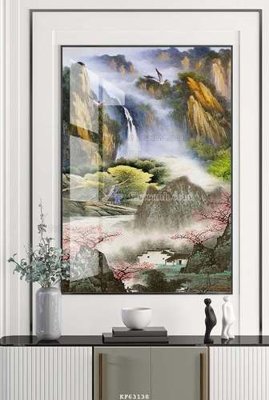 File gốc in ấn File tranh hiện đại pha lê gương KF63138 chất lượng vượt trội