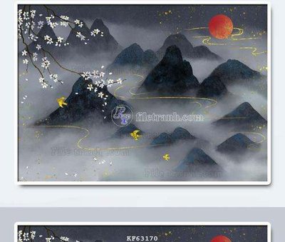 Download file gốc File tranh hiện đại pha lê gương KF63170 (in lụa) cao cấp