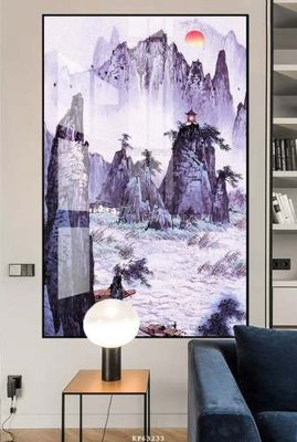 File tranh in trần 3D File tranh hiện đại pha lê gương KF63233 (ảnh gốc)