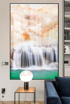 File gốc in tráng gương File tranh hiện đại pha lê gương KF63245 chi tiết