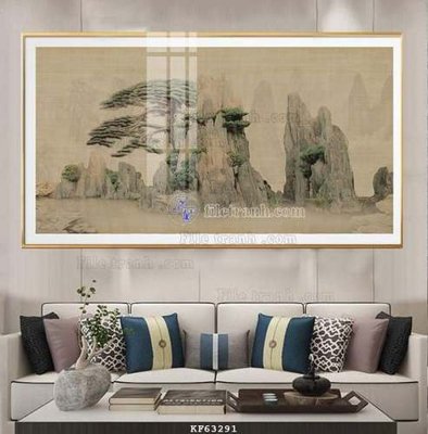 File tranh File tranh hiện đại pha lê gương KF63291 (file gốc) chủ đề phong thủy