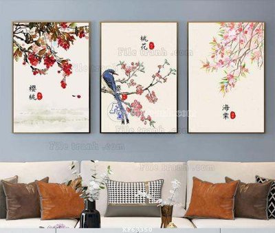 File gốc File tranh hiện đại pha lê gương KF63350 (chuẩn màu) cho in offset