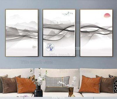 File gốc File tranh hiện đại pha lê gương KF63366 (in tráng gương) hiện đại