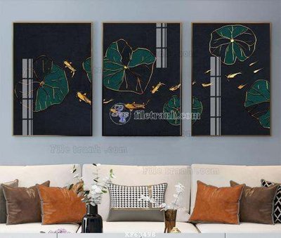 File tranh File tranh hiện đại pha lê gương KF63498 (gốc) chủ đề trừu tượng