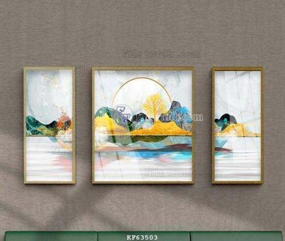 File gốc File tranh hiện đại pha lê gương KF63503 (in lụa) tranh phong thủy