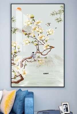 File in lụa File tranh hiện đại pha lê gương KF63527 (phong cảnh) File tranh hiện đại pha lê gương KF63527