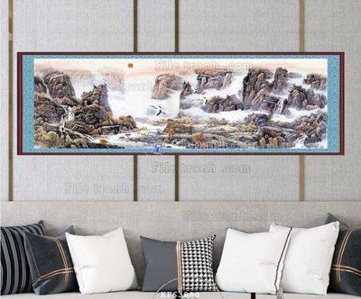 File gốc File tranh hiện đại pha lê gương KF63888 (AI/EPS) cho in ấn