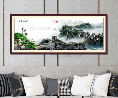 Download file gốc File tranh hiện đại pha lê gương KF63908 (in lụa) cao cấp