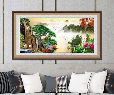 File gốc in ấn File tranh hiện đại pha lê gương KF63930 chất lượng vượt trội