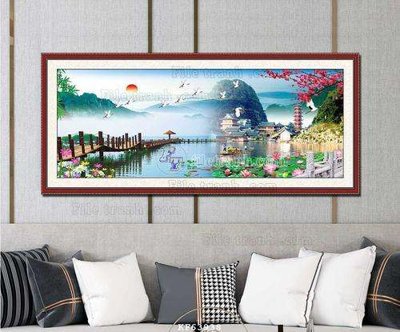 File gốc File tranh hiện đại pha lê gương KF63938 (phong cách) tối giản