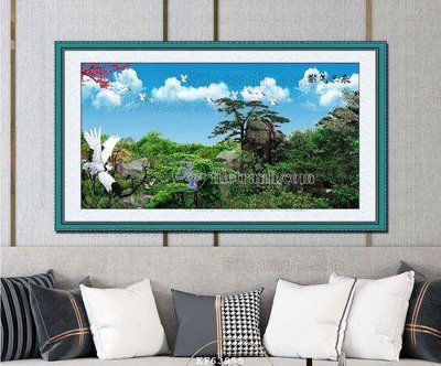 File tranh File tranh hiện đại pha lê gương KF63955 (bản gốc) in lụa dán tường