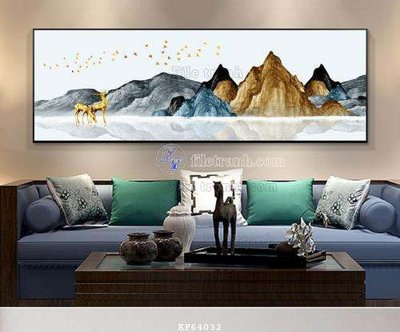 File in trần File tranh hiện đại pha lê gương KF64032 (bản gốc) phong cảnh