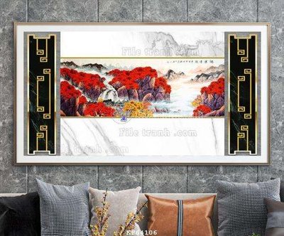 File gốc File tranh hiện đại pha lê gương KF64106 (in lụa) tranh thuận buồm