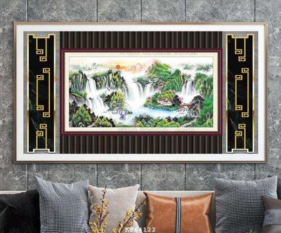 File in trần File tranh hiện đại pha lê gương KF64122 (bản gốc) hoa văn