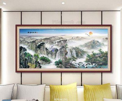 File tranh in trần 3D File tranh hiện đại pha lê gương KF64131 (ảnh gốc)