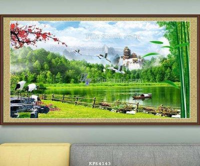 Tải file gốc File tranh hiện đại pha lê gương KF64143 dùng cho in ấn