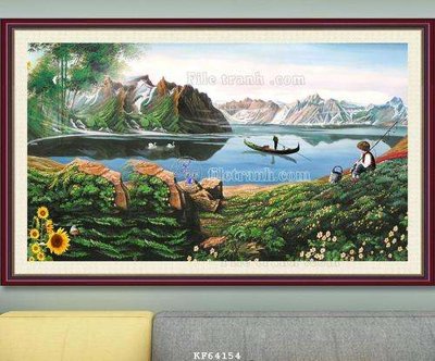 File gốc File tranh hiện đại pha lê gương KF64154 (in mica) trang trí