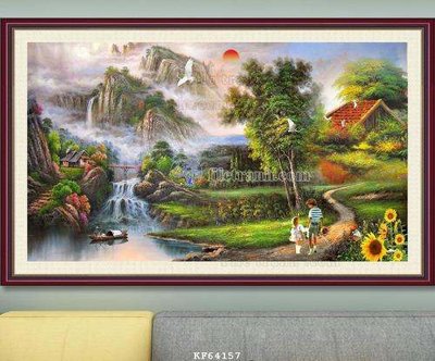 File in mica File tranh hiện đại pha lê gương KF64157 (bản gốc) siêu trong