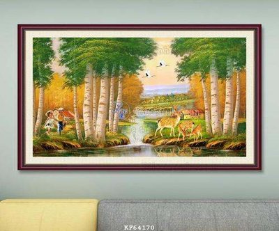 File tranh File tranh hiện đại pha lê gương KF64170 (gốc) chủ đề thành phố