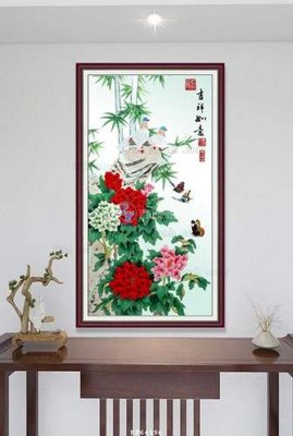 File in trần File tranh hiện đại pha lê gương KF64196 (bản gốc) bầu trời