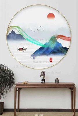 File gốc File tranh hiện đại pha lê gương KF64218 (in lụa) trang trí tường